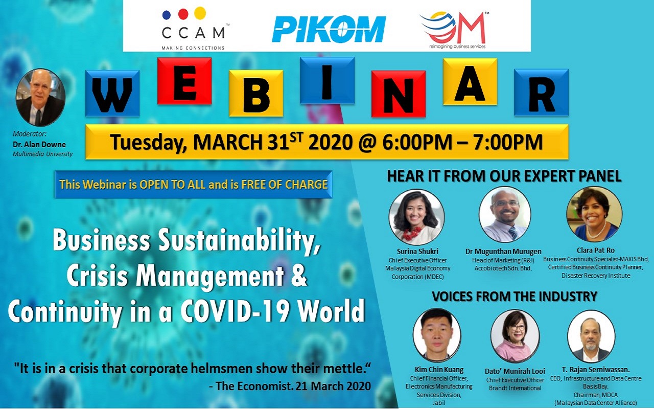 Webinar – Coronavirus! Business Sustainability, Crisis Management & Continuity In A COVID-19 World